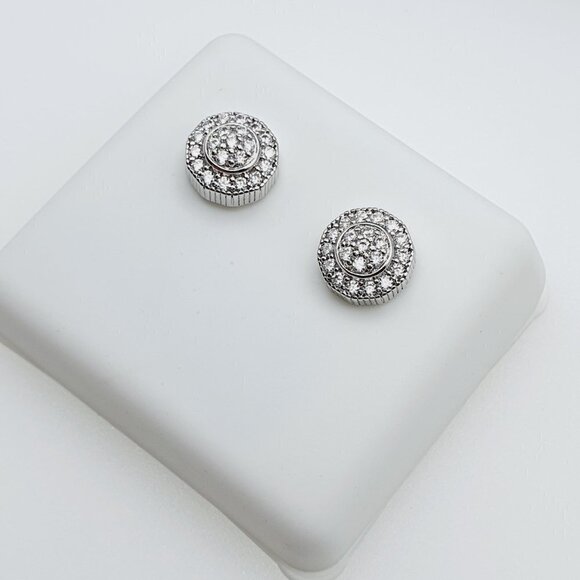 "925 Sterling Silver Plated CZ Earrings, INUS1BR170 - Picture 9 of 11